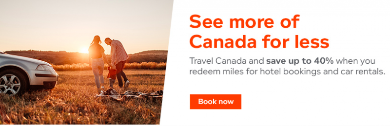 Aeroplan offers up to 40% off on Hotels and Car rentals