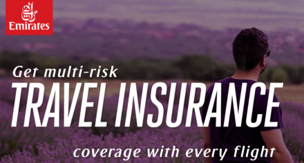 Free Multi-risk travel insurance from Emirates